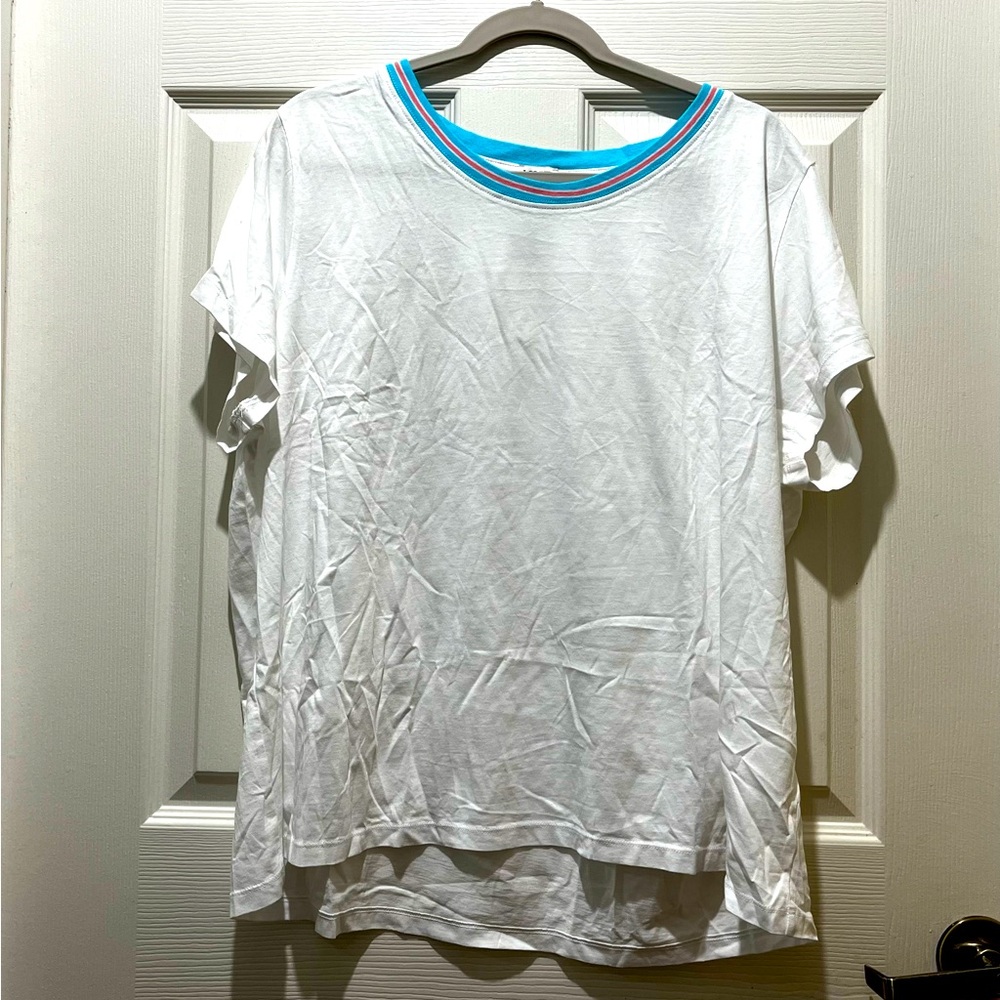 White ringer tee